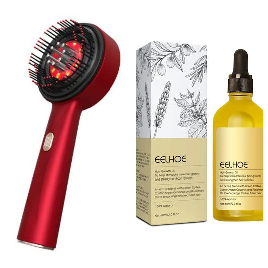 Electric Scalp Massage Hair Brush Comb with Red Light Therapy